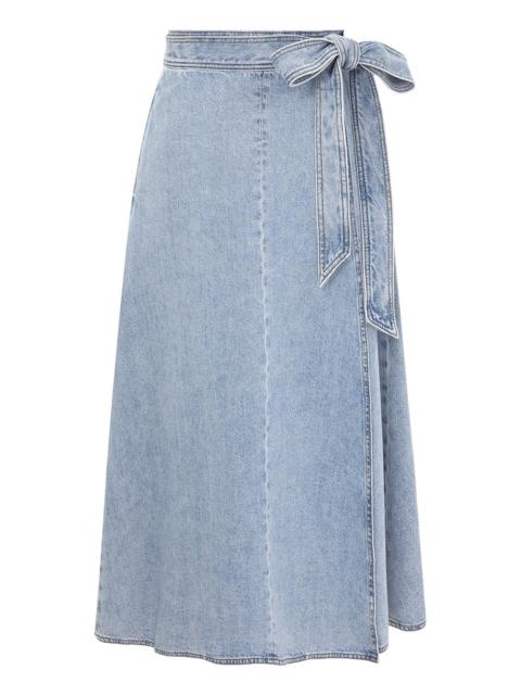 Zimmermann WANDERLUST DENIM WRAP SKIRT