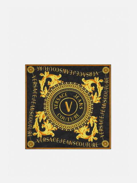 VERSACE JEANS COUTURE V-Emblem Chain Silk Foulard