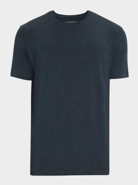 Derek Rose Men's Marl Crewneck Short-Sleeve Knit Tee