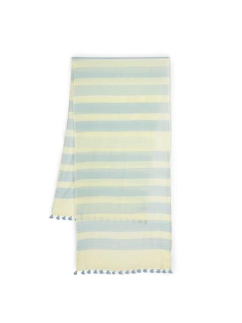 stripe cotton silk scarf