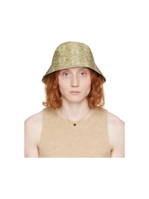 Dries Van Noten Green Gilly Bucket Hat