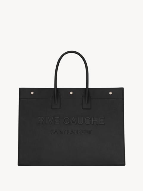 SAINT LAURENT RIVE GAUCHE LARGE TOTE BAG IN SMOOTH LEATHER