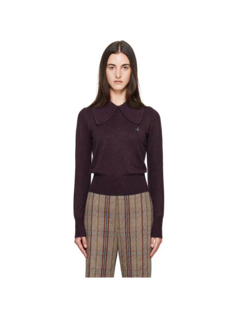 Vivienne Westwood Purple Tie Bea Long Sleeve Polo