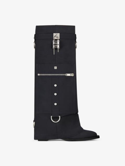 SHARK LOCK COWBOY BOOTS WITH POCKET AND BUCKLES