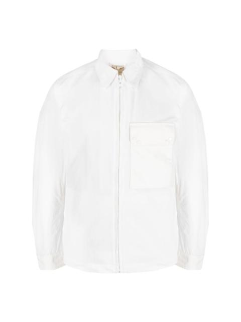 Ten C pocket zip-up shirt jacket