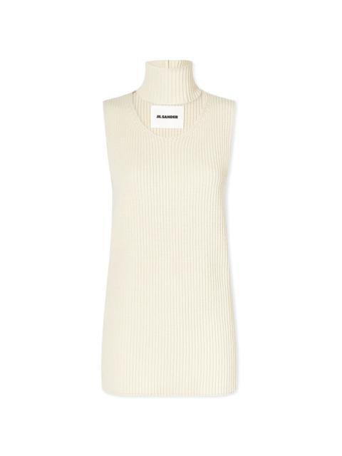 Jil Sander Jil Sander Knitted Top with Cut Out Neck