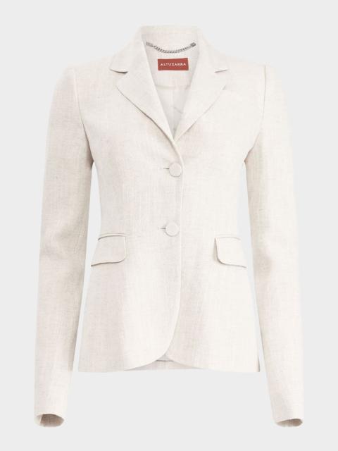 Altuzarra Fenice Slim Linen-Cotton Blazer