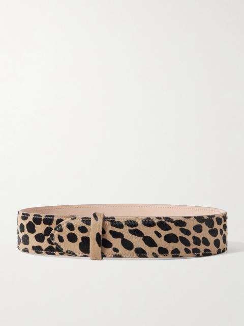 KHAITE Theo Leopard-print Calf Hair Waist Belt