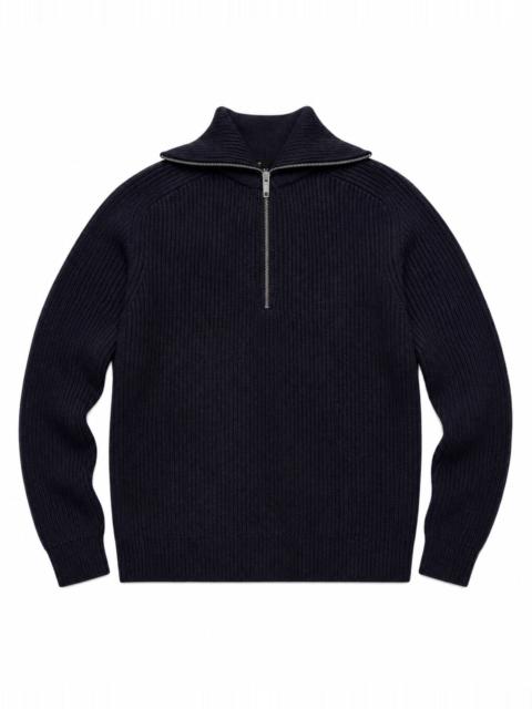 The Kooples NAVY WOOL TRUCKER-STYLE SWEATER