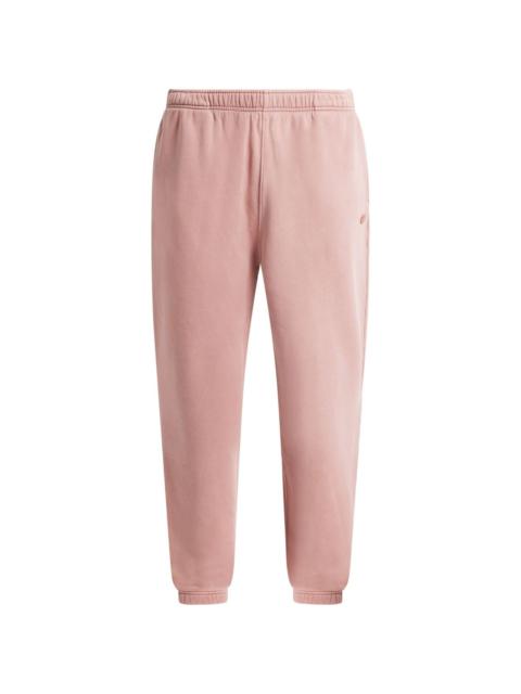 cotton-fleece track pants