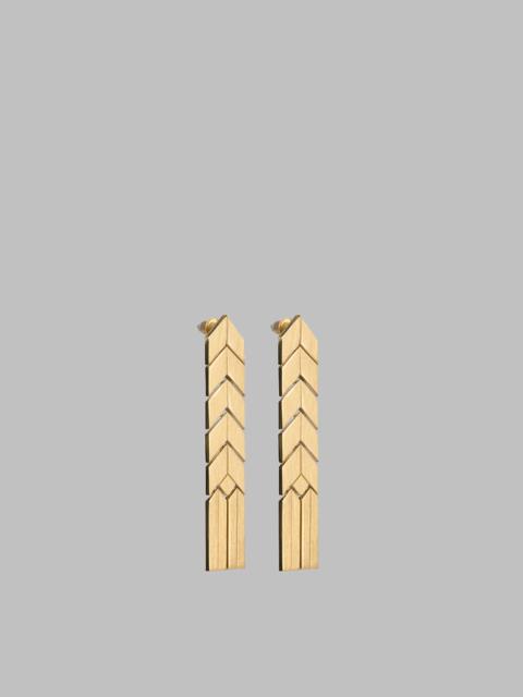 BEVZA Bevza Flat Spikelet Earrings - Gold