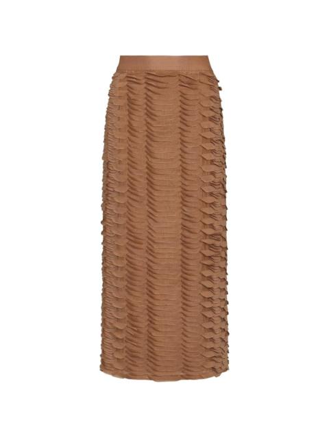 TWP Sylkie ruffled midi skirt