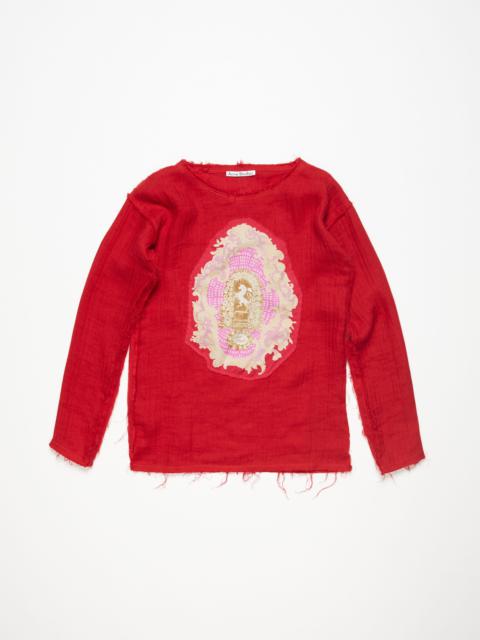 Crinkled sweater - Red