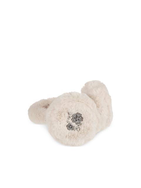 Roger Vivier crystal-embellishment fur earmuffs