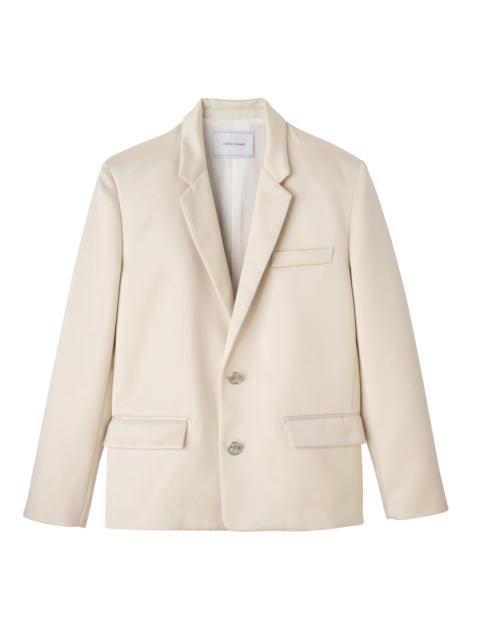 Longchamp Oversize jacket Ecru - Satin