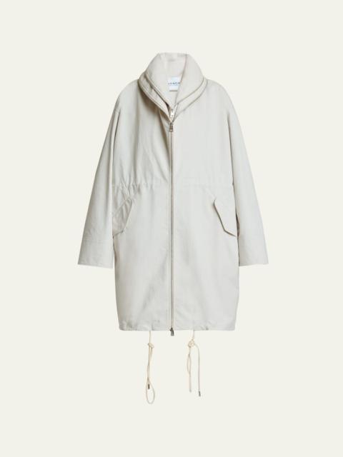 Givenchy Double Zip Shawl-Collar Oversized Jacket