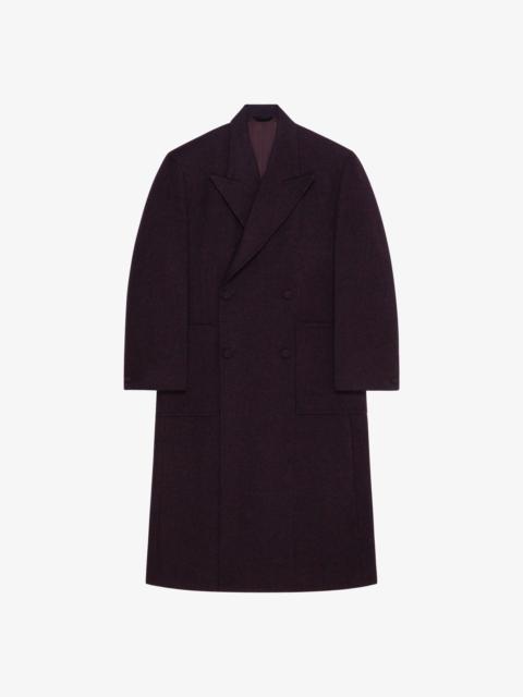 Givenchy LONG OVERSIZED DOUBLE BREASTED COAT IN WOOL
