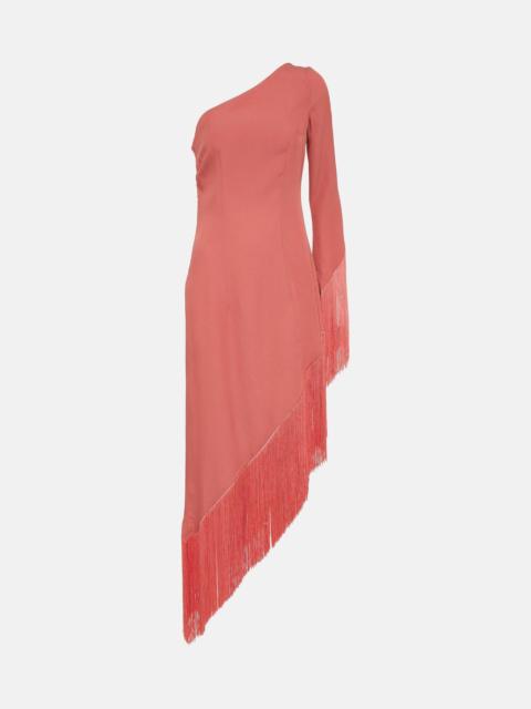 Taller Marmo asymmetric fringed midi dress