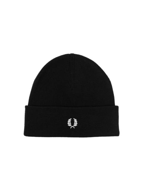 Fred Perry logo-embroidered knitted beanie