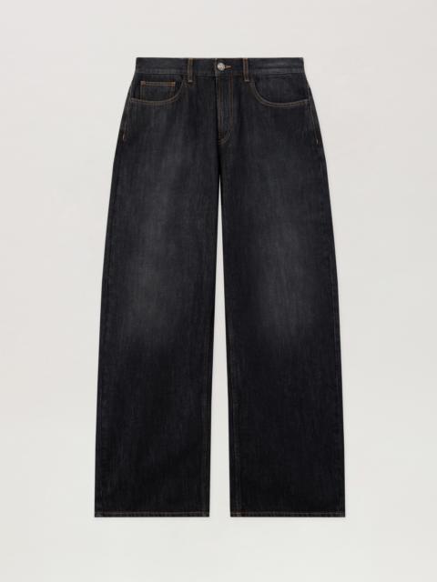 Palm Angels Curved Logo Loose Jeans
