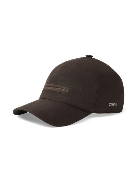 ZEGNA Men's Oasi Lino Baseball Cap - Dark Brown