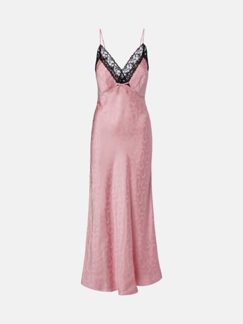 RIXO Alberta floral satin jacquard maxi dress