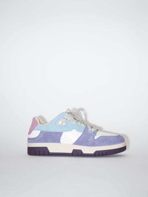 Low top suede sneakers - Blue/white