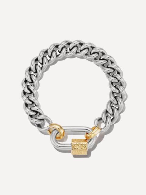 MARLA AARON Mini Mega Chain and Embossed Chubby Medium Lock Bracelet
