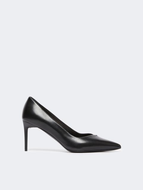 Max Mara PHYLLIS Nappa leather court shoes - BLACK