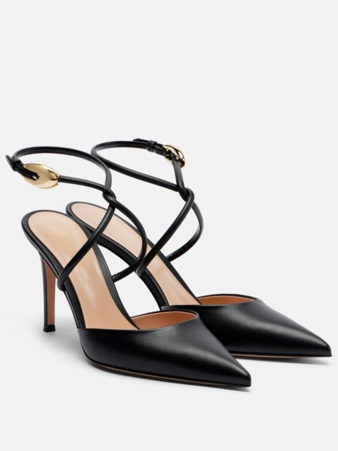 Gianvito Rossi Leather slingback pumps