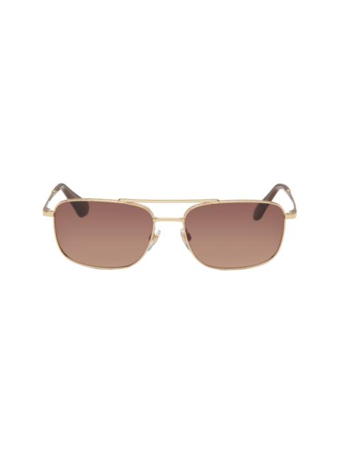 Burberry Gold Aviator Sunglasses