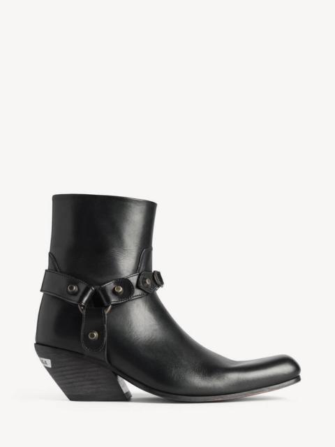 BALENCIAGA Women's Memphis Bootie With Harness in Black