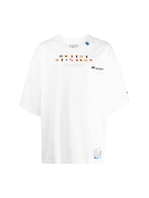Maison MIHARAYASUHIRO logo-embroidered cotton T-shirt