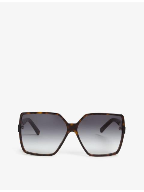 SAINT LAURENT Betty Havana square-frame sunglasses