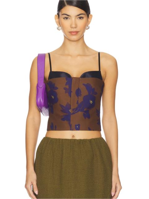 SHUSHU/TONG Double Bow Corset Straps Top