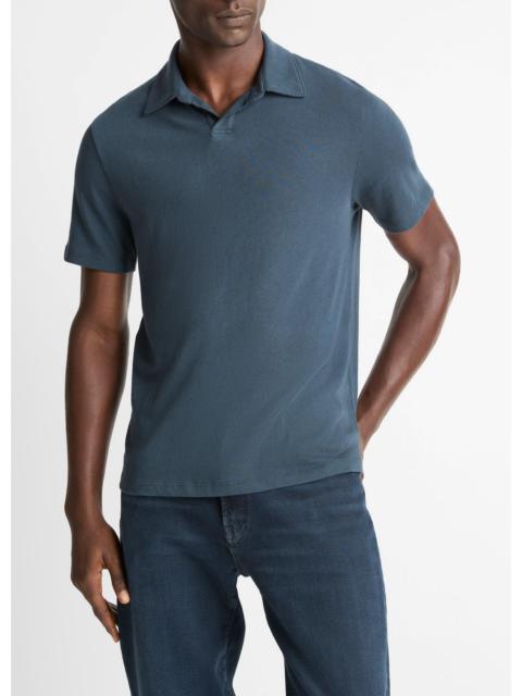 Vince Cotton Johnny-Collar Polo Shirt