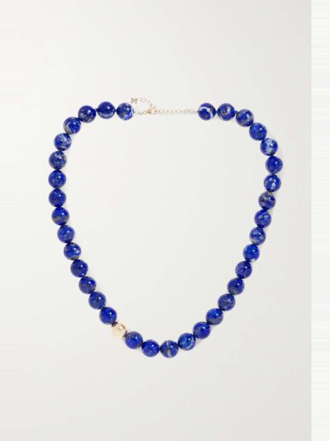 MATEO 14-karat gold lapis lazuli necklace
