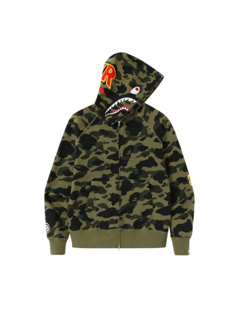 A BATHING APE® BAPE 1st Camo Shark Full Zip Hoodie (FW18) 'Green'