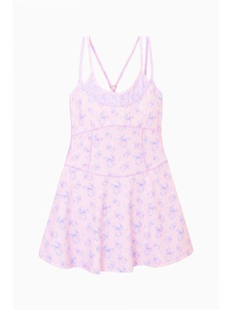 LoveShackFancy Xavia Mixed Print Active Dress