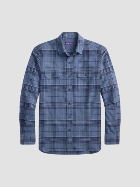 Ralph Lauren Men's Blanket Plaid Cotton-Flannel Shirt - Slate Blue
