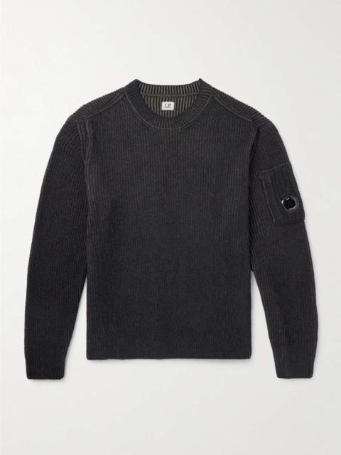 Logo-Appliquéd Ribbed-Knit Sweater