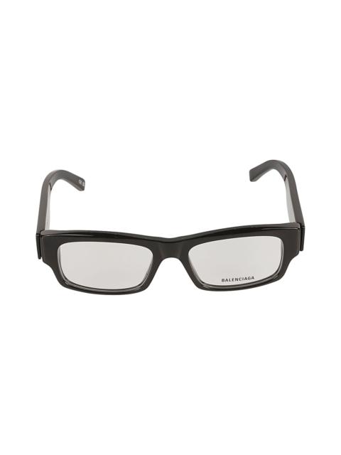 Logo Sided Rectangular Frame Glasses