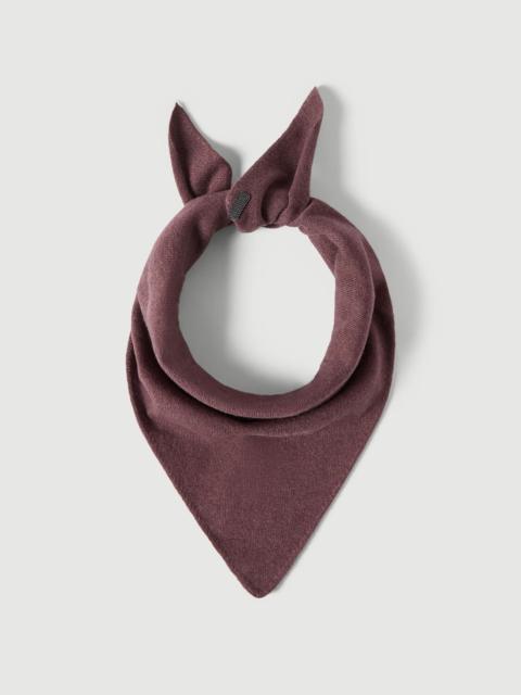 Brunello Cucinelli Cashmere foulard with monili