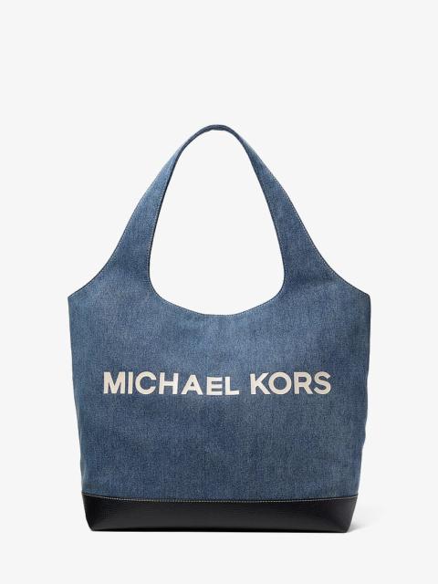 MICHAEL KORS Cooper Medium Denim Tote Bag