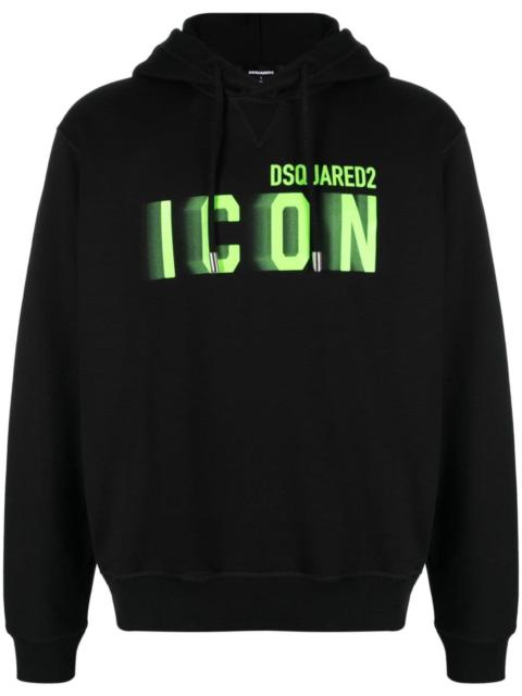 logo-print cotton hoodie