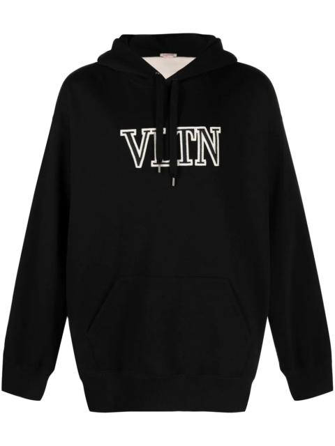 logo-print cotton hoodie