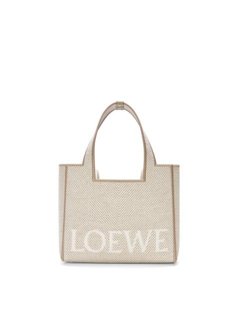 Small LOEWE Font tote in jacquard canvas