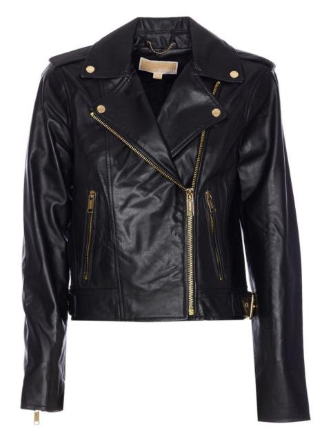 MICHAEL KORS zip-pocket leather jacket