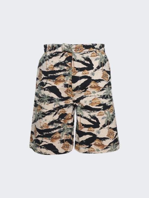AMIRI Repeat Palm Skater Shorts Mojave Desert