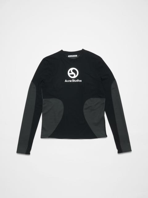 Acne Studios Long sleeve t-shirt logo - Black